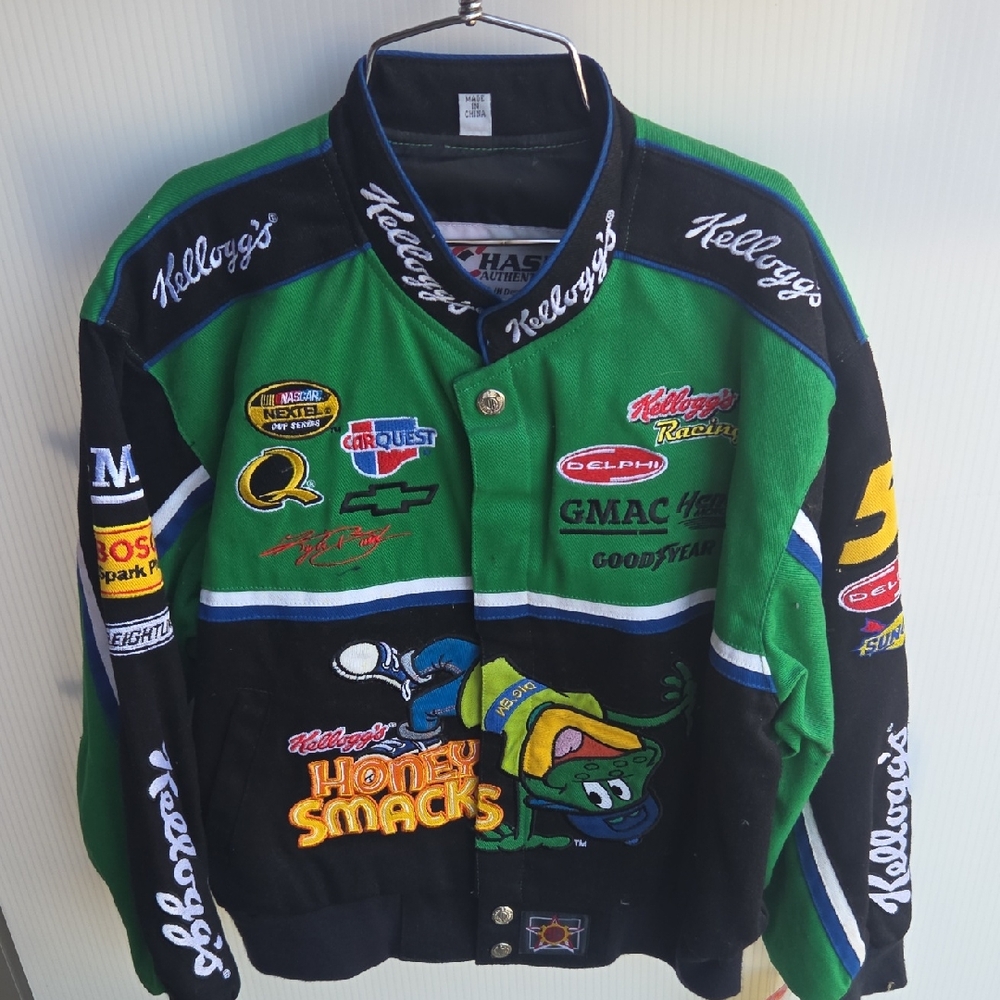 Kids Honey Snacks Kellog Nascar Jacket Kyle Bush.